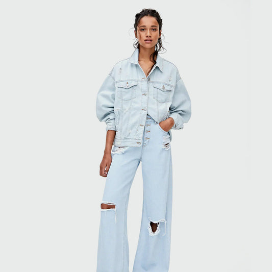 Oversized Light Blue Denim Jacket