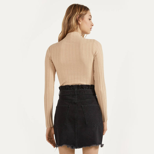 Ribbed Long Sleeve T Shirt